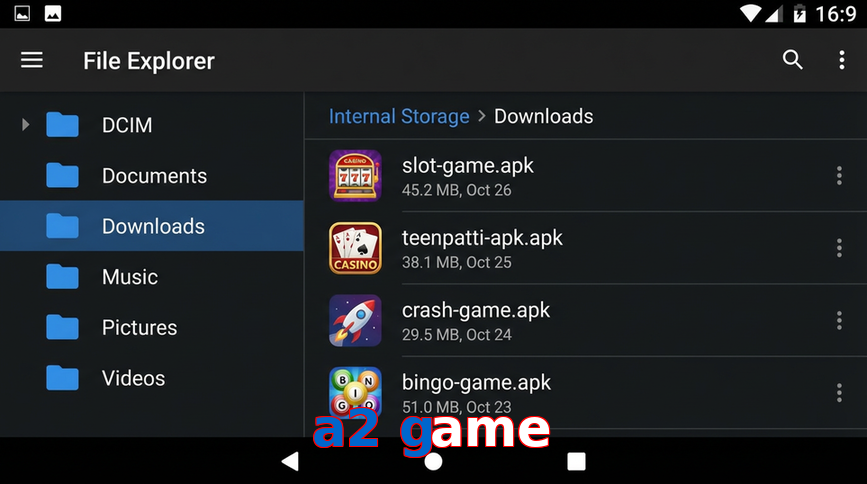 Main screen of A2 Game gameapk page for PK players